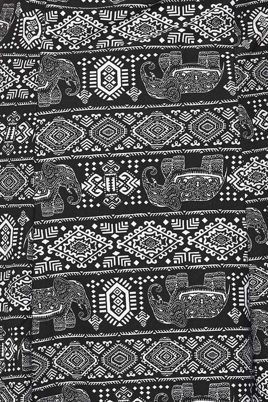 Wholesale Buttery Smooth Tribal Elephant Fit and Flare Dress