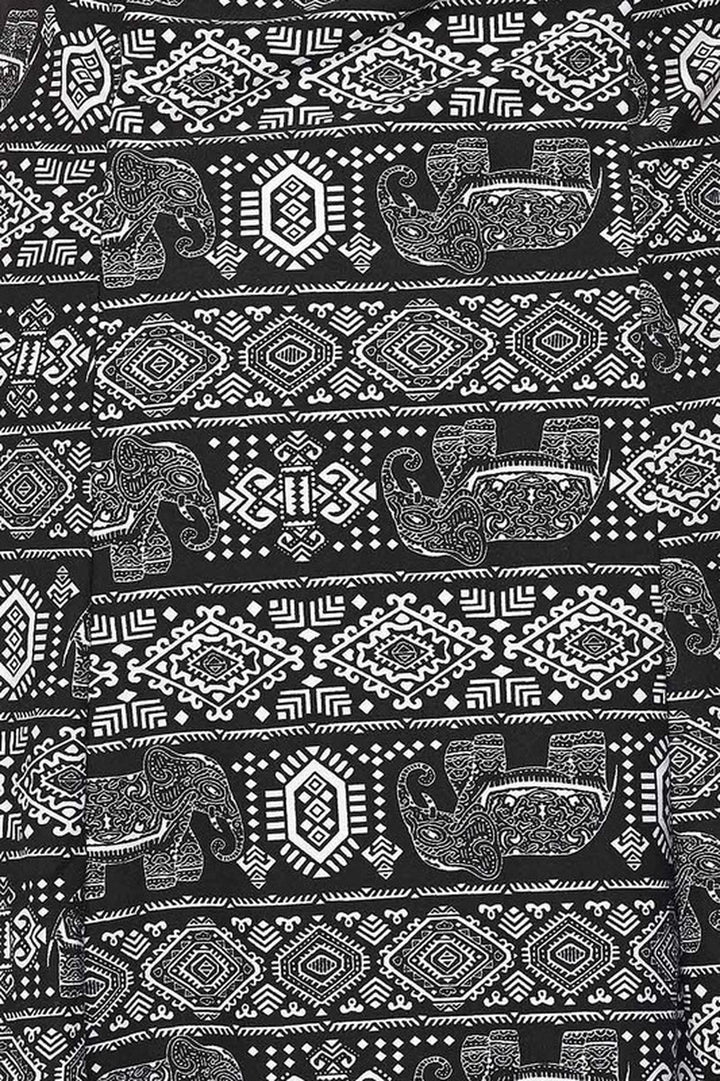 Wholesale Buttery Smooth Tribal Elephant Fit and Flare Dress