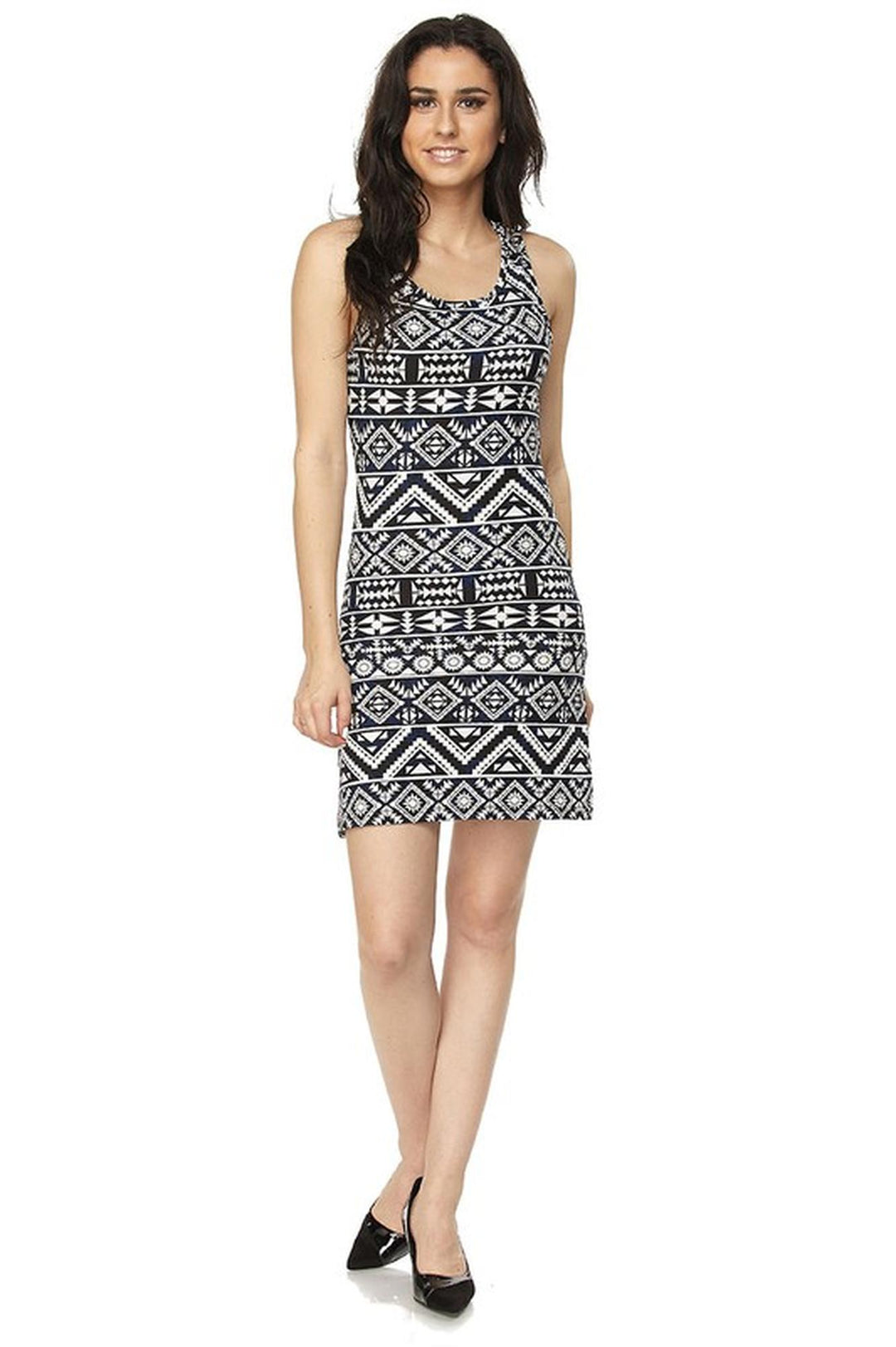 Wholesale Buttery Smooth Tribal Cross Back Dress