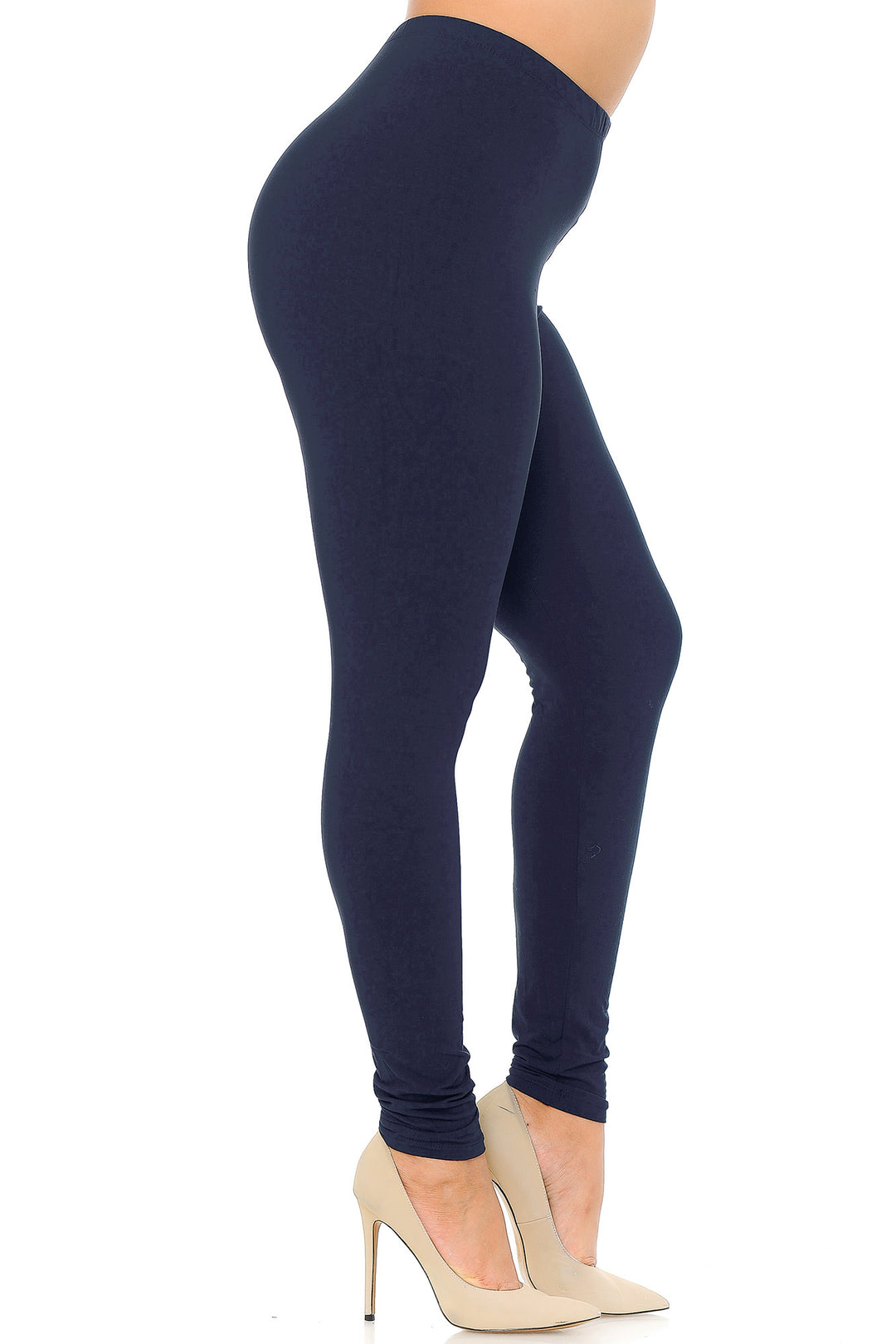 Wholesale Buttery Smooth Basic Solid Extra Plus Size Leggings - 3X-5X - EEVEE