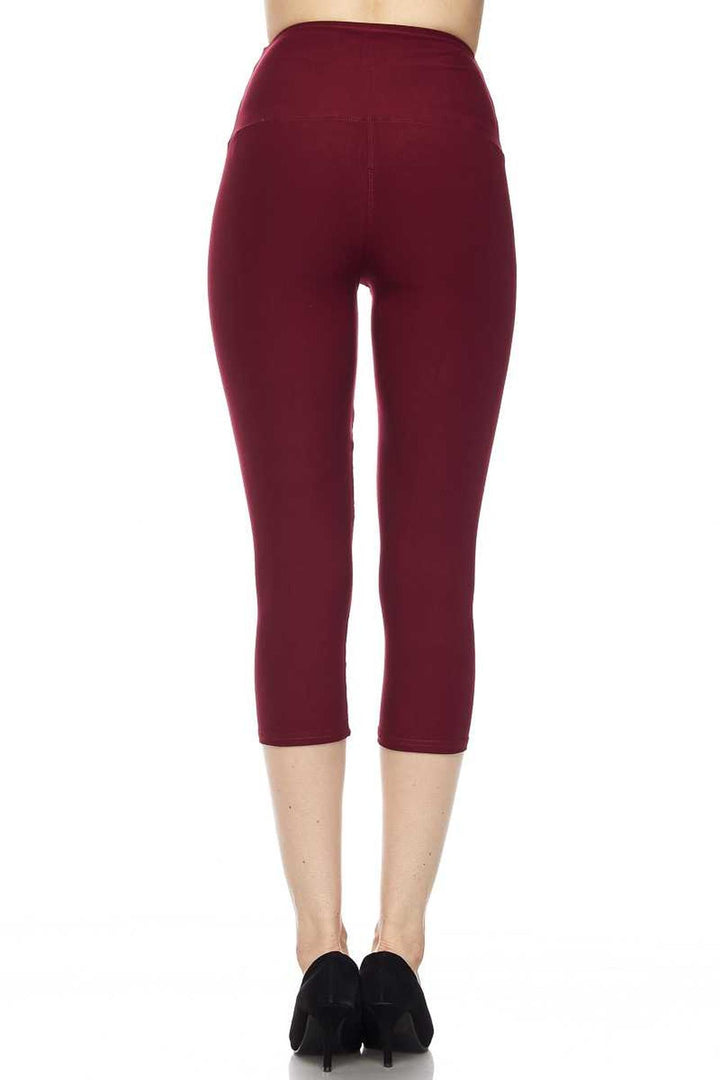 Wholesale Buttery Smooth Basic Solid High Waisted Extra Plus Size Capris - 5 Inch - 3X-5X - New Mix