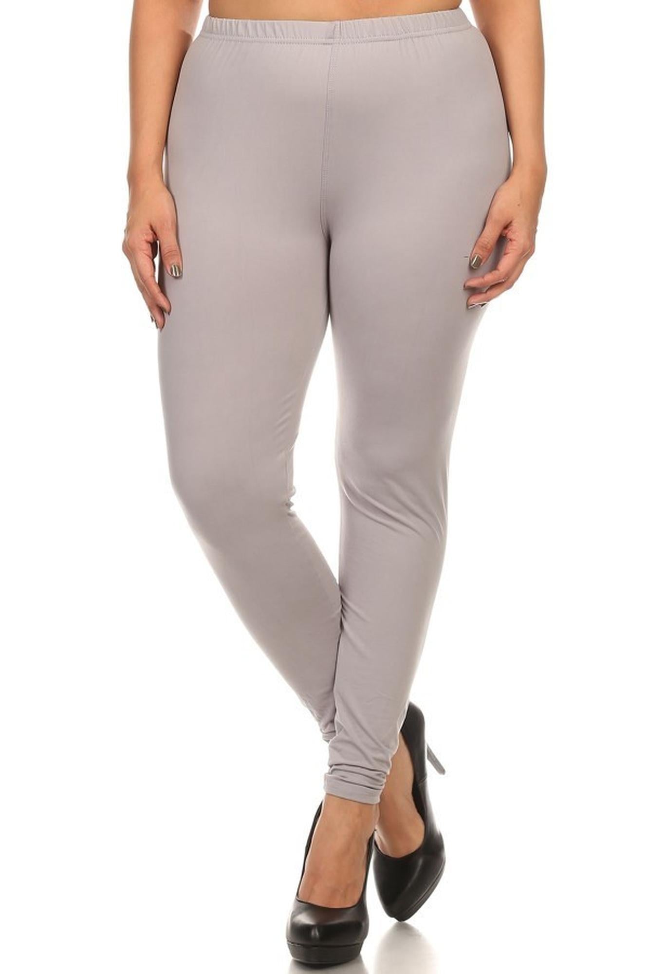 Wholesale Buttery Smooth Plus Size Basic Solid Leggings - 3X-5X - ALWAYS