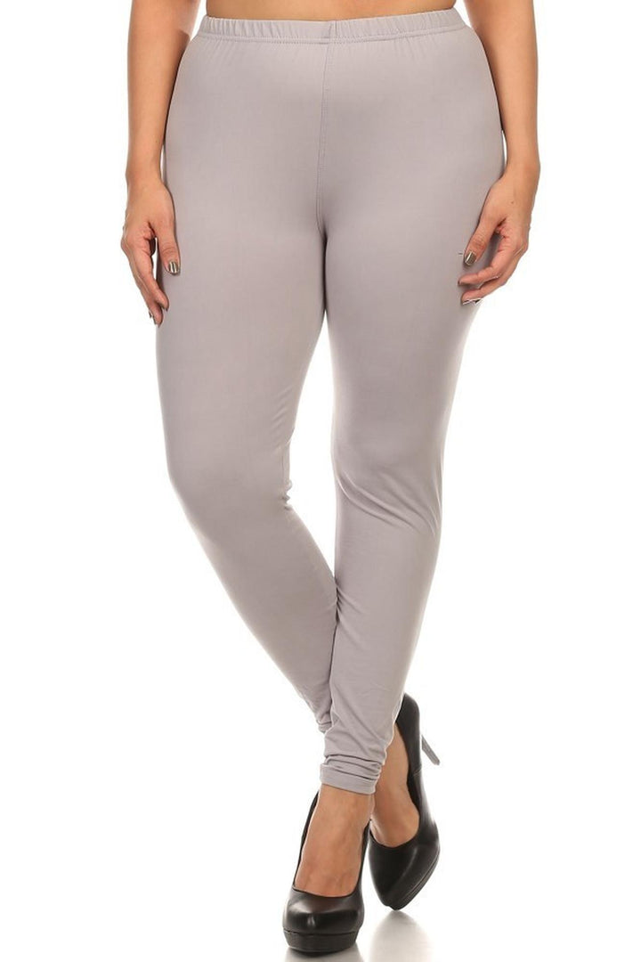 Wholesale Buttery Smooth Plus Size Basic Solid Leggings - 3X-5X - ALWAYS
