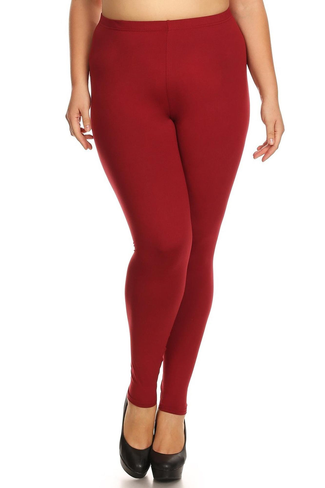 Wholesale Buttery Smooth Plus Size Basic Solid Leggings - 3X-5X - ALWAYS