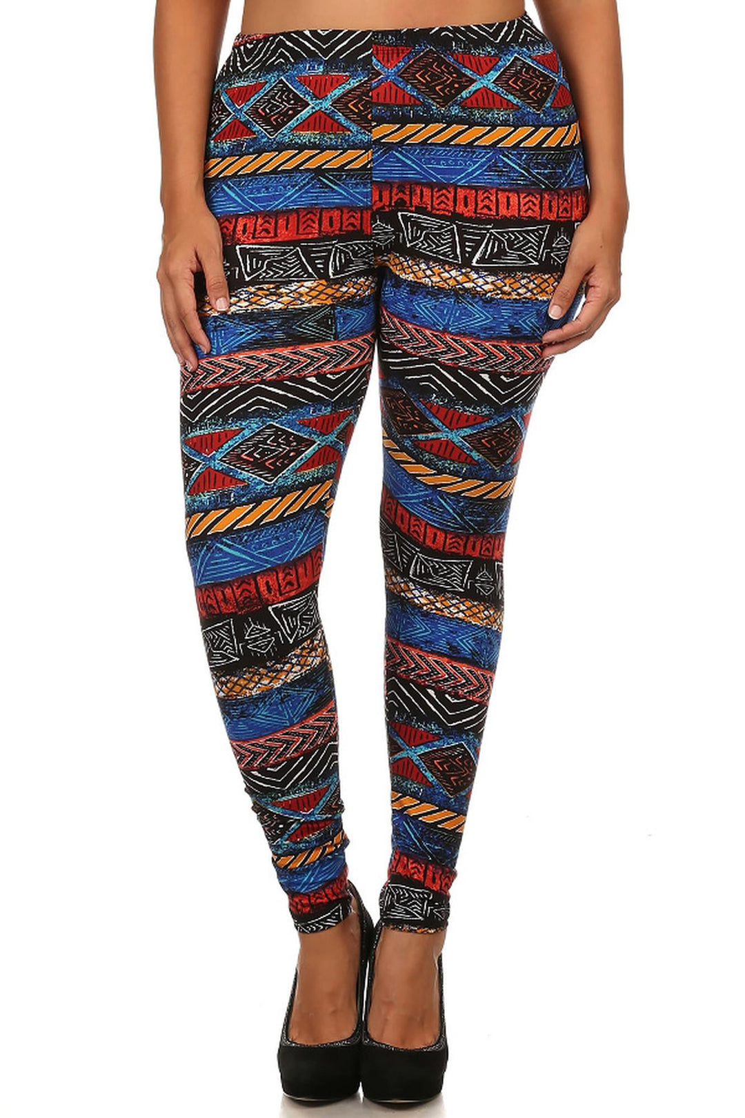 Wholesale Buttery Smooth Tulum Tribal Plus Size Leggings - 3X - 5X