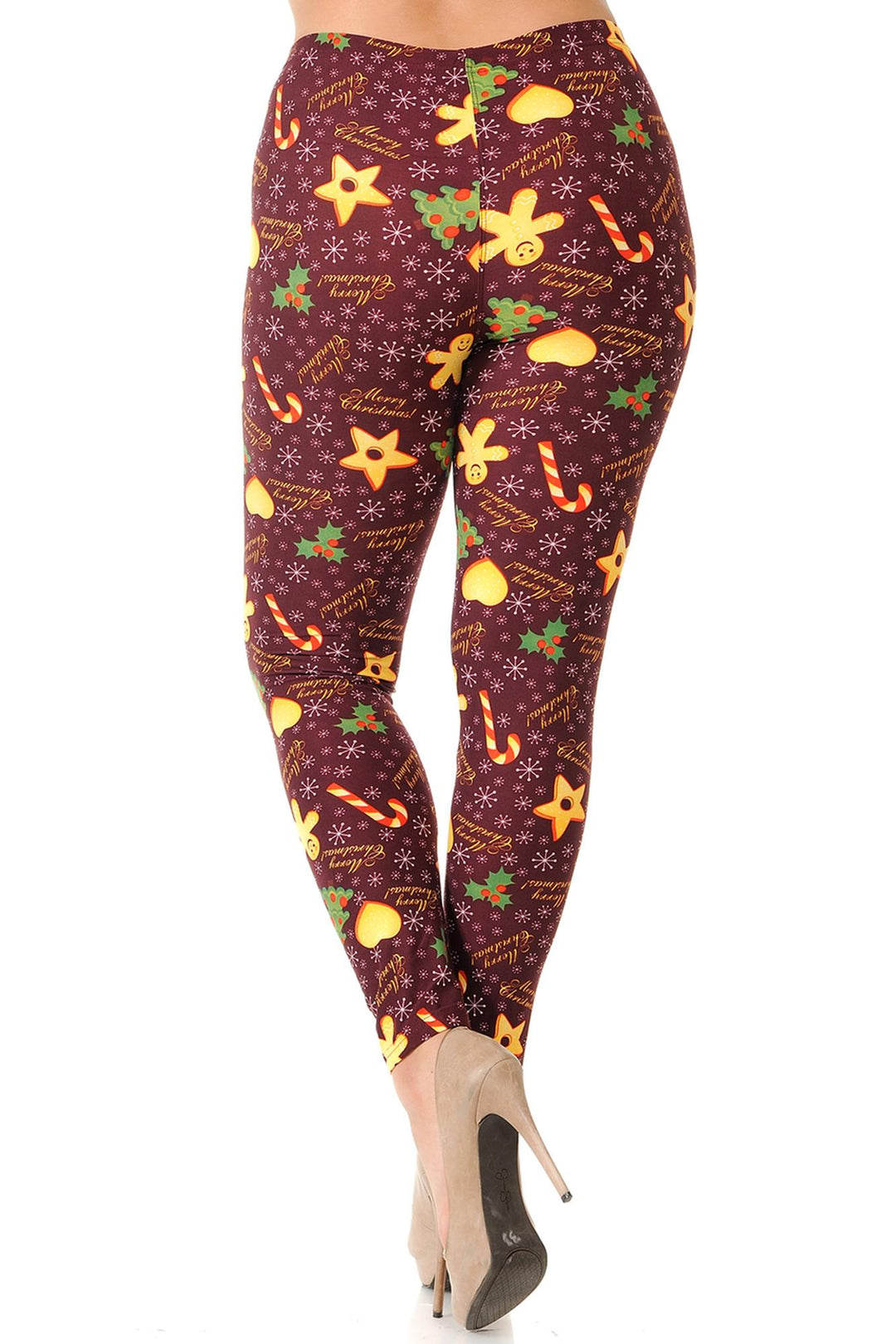 Wholesale Buttery Smooth Merry Christmas Treats and Cookies Extra Plus Size Leggings - 3X-5X
