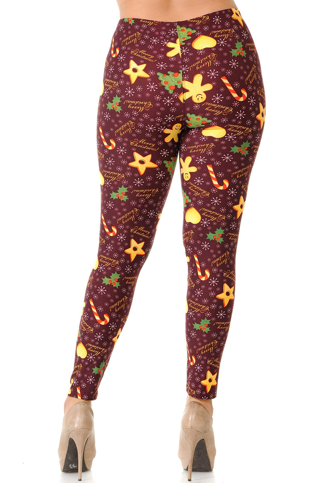 Wholesale Buttery Smooth Merry Christmas Treats and Cookies Extra Plus Size Leggings - 3X-5X