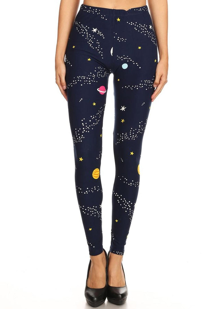 Wholesale Buttery Smooth Outer Space Plus Size Leggings - 3X-5X