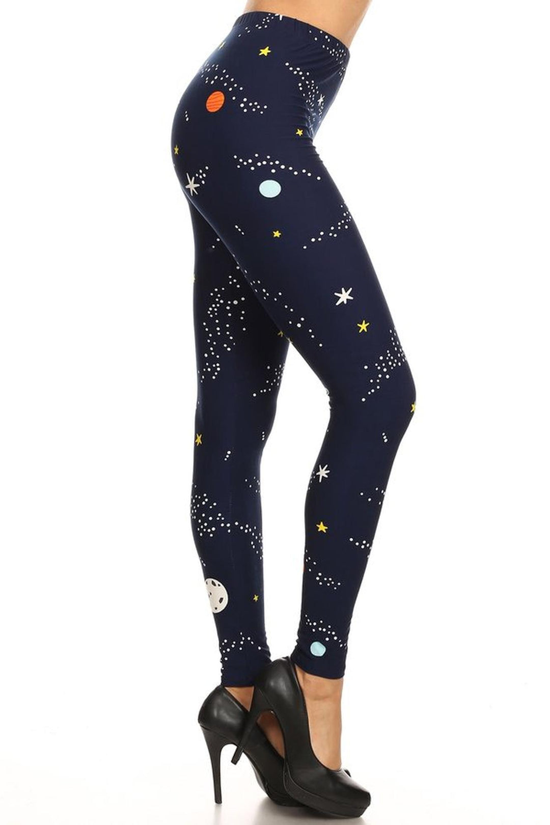 Wholesale Buttery Smooth Outer Space Plus Size Leggings - 3X-5X