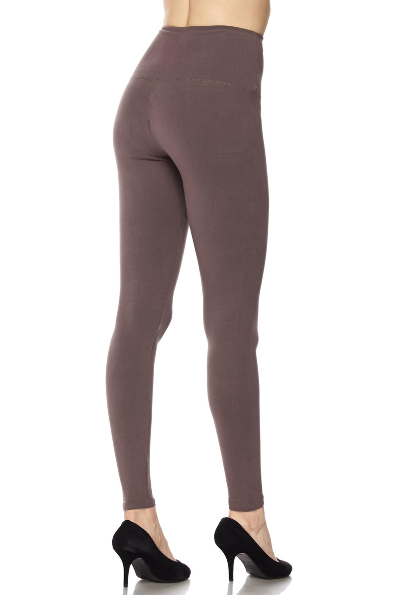 Wholesale Buttery Smooth Basic Solid High Waisted Leggings - Extra Plus Size - 5 Inch - 3XL 4XL 5XL