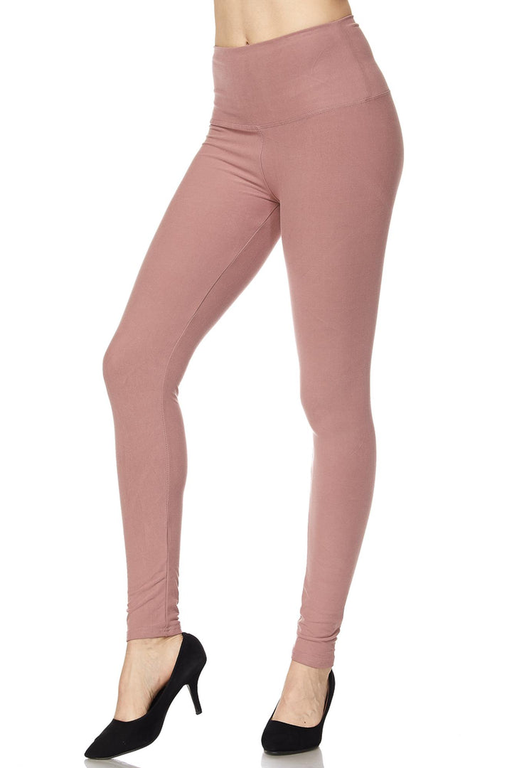 Wholesale Buttery Smooth Basic Solid High Waisted Leggings - Extra Plus Size - 5 Inch - 3XL 4XL 5XL