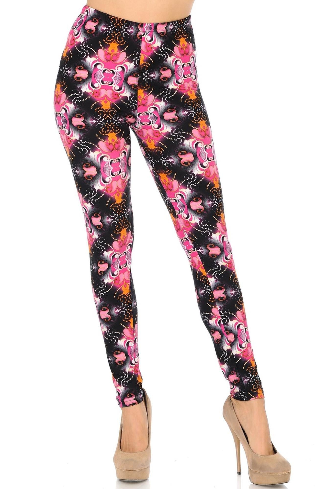 Wholesale Buttery Smooth Fuchsia Shangri-La Extra Plus Size Leggings - 3X-5X
