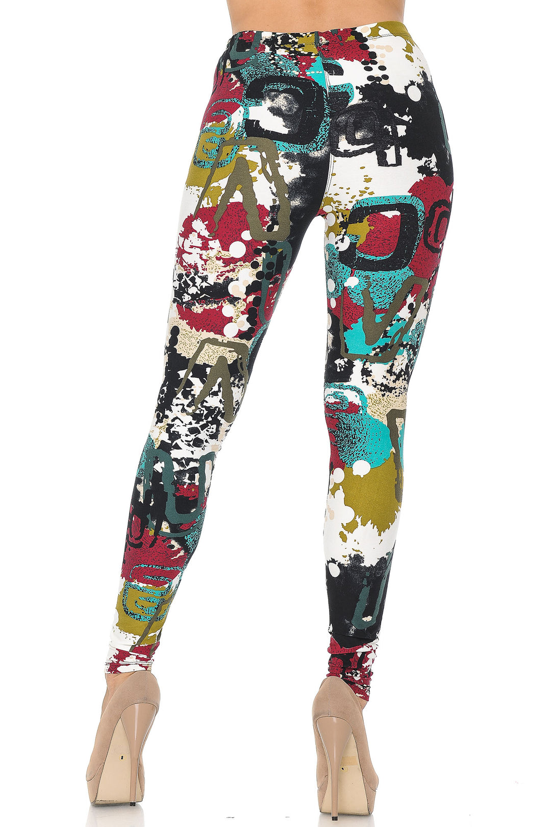 Wholesale Buttery Smooth Summer Picasso Extra Plus Size Leggings - 3X-5X