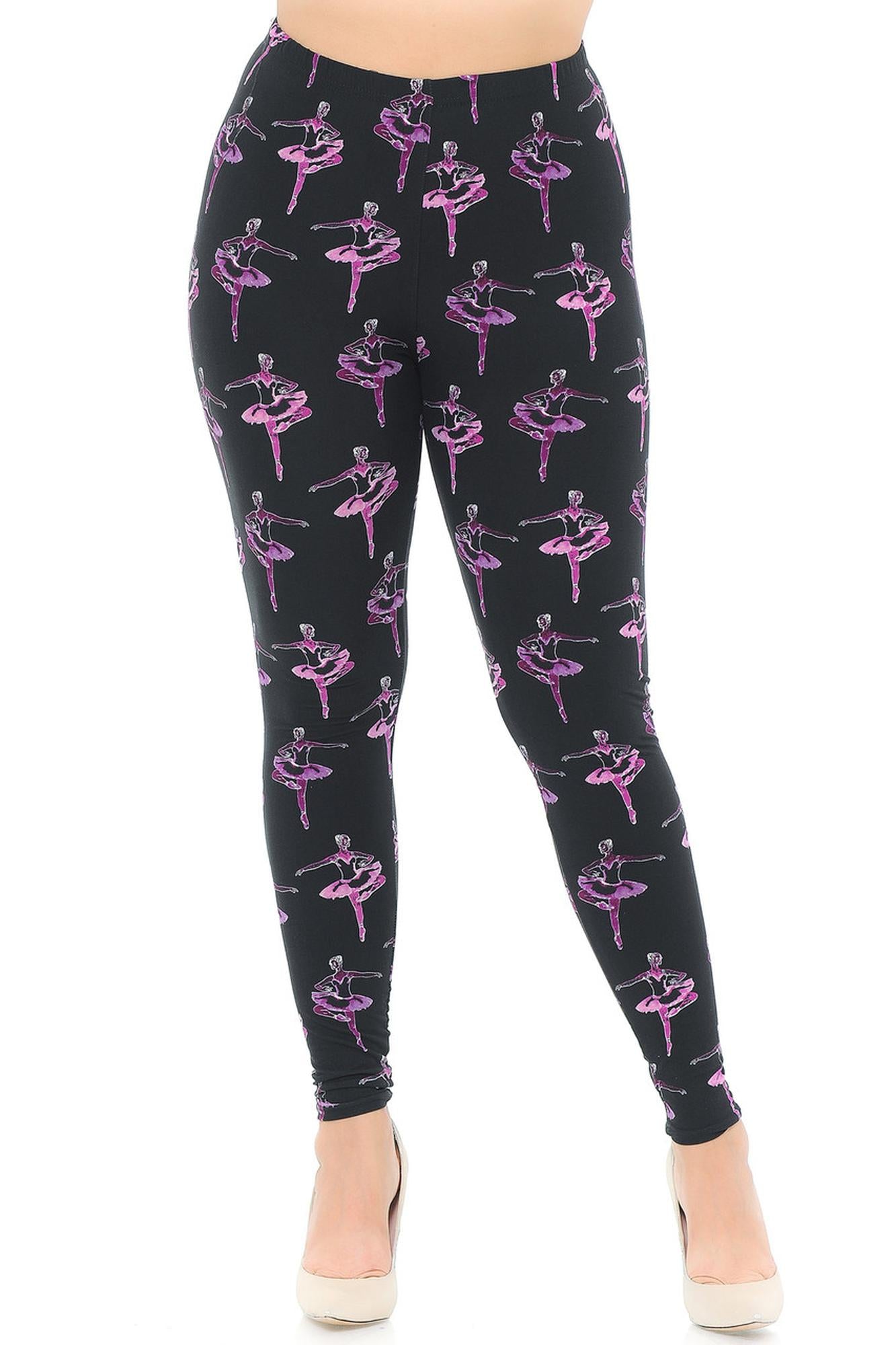 Wholesale Buttery Smooth Ballerina Extra Plus Size Leggings - 3X-5X