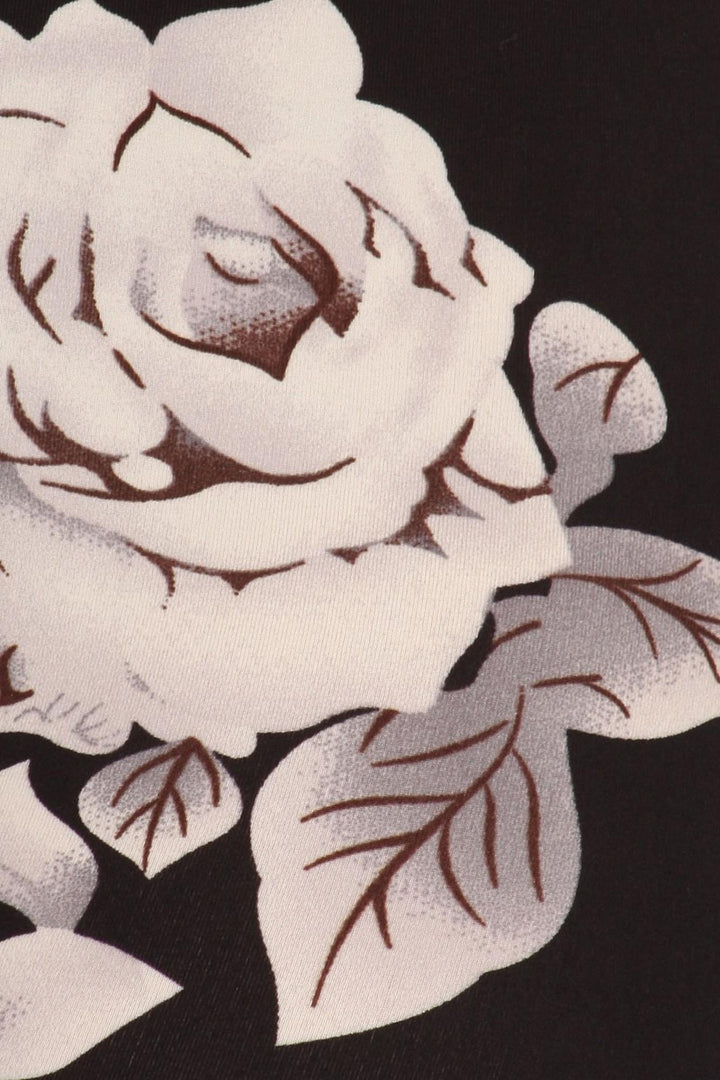 Wholesale Buttery Smooth Jumbo White Rose Extra Plus Size Leggings - 3X - 5X