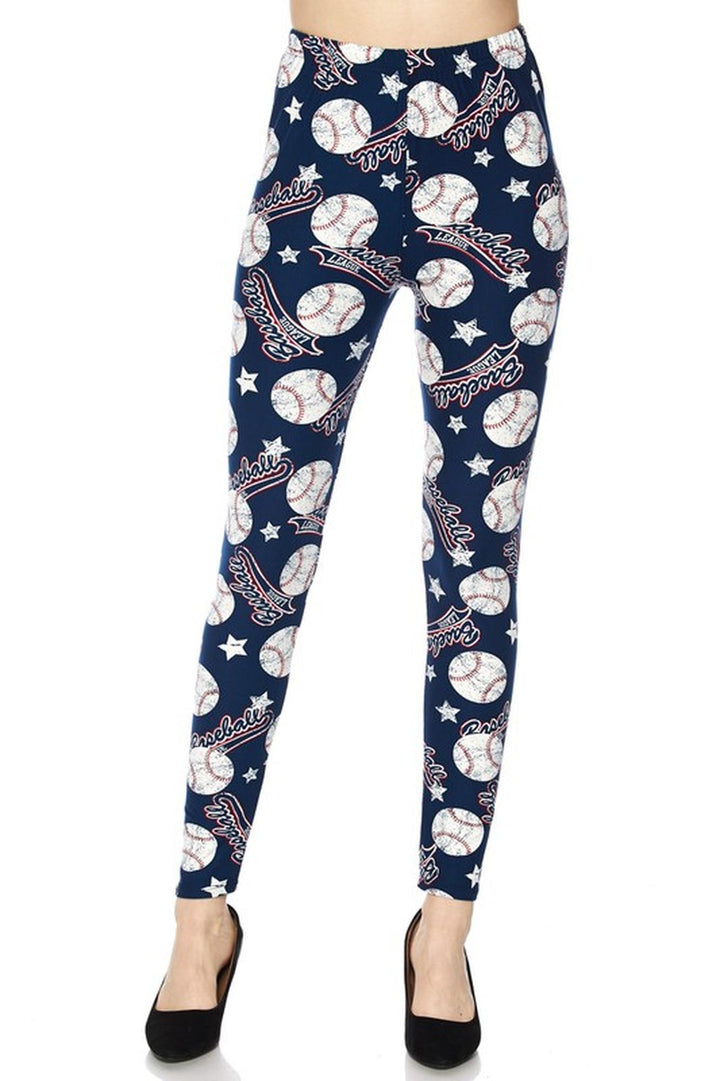 Wholesale Buttery Smooth Major League Baseball Plus Size Leggings - 3X-5X