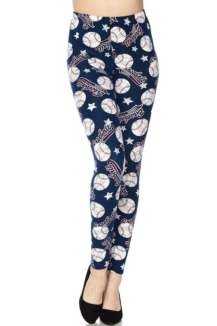 Wholesale Buttery Smooth Major League Baseball Plus Size Leggings - 3X-5X