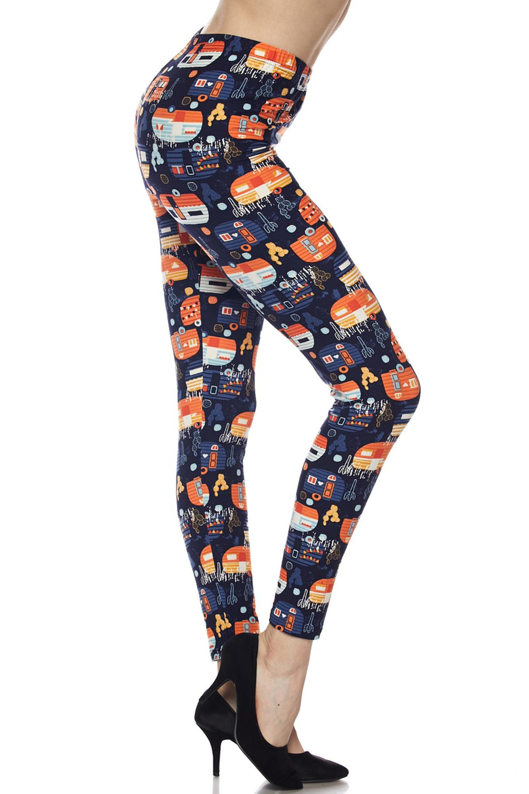 Wholesale Buttery Smooth Colorful Camper Plus Size Leggings - 3X-5X