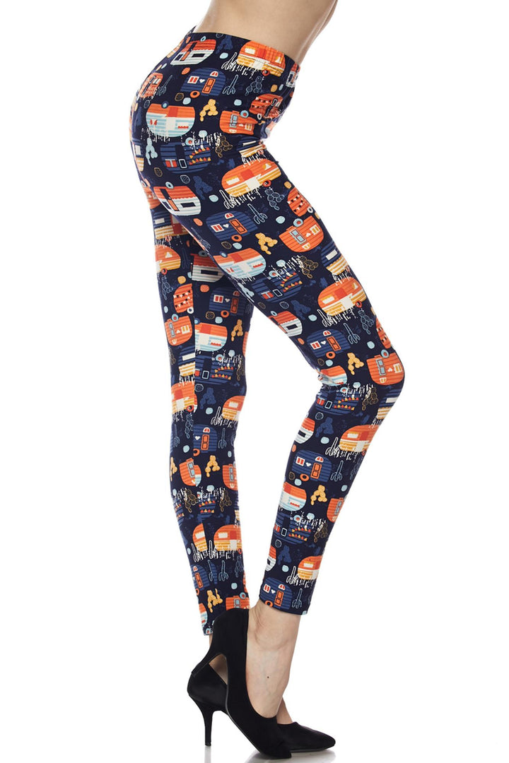 Wholesale Buttery Smooth Colorful Camper Plus Size Leggings - 3X-5X