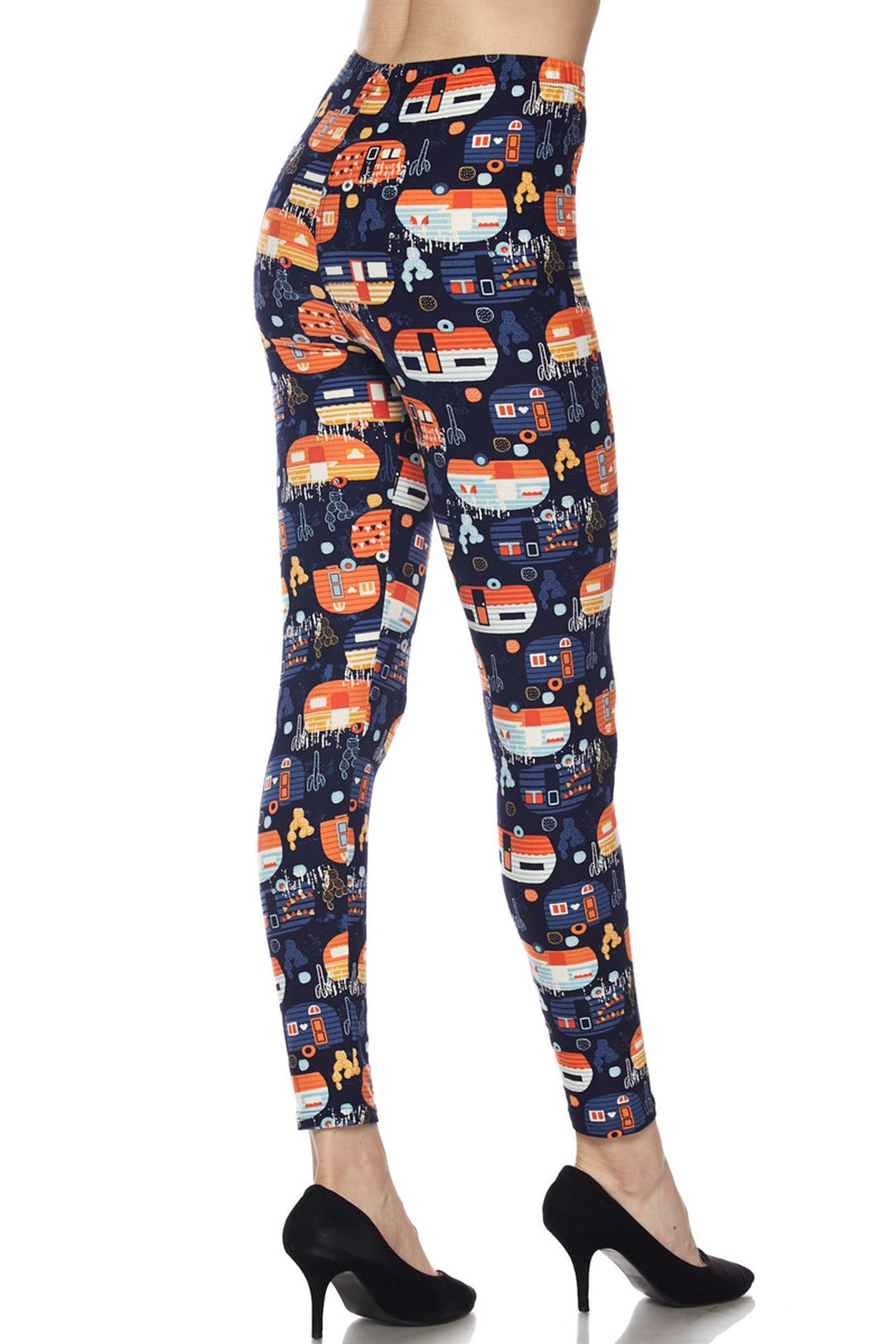 Wholesale Buttery Smooth Colorful Camper Plus Size Leggings - 3X-5X
