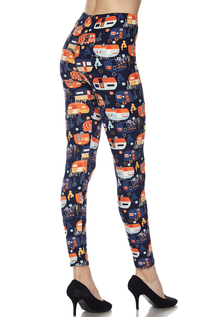 Wholesale Buttery Smooth Colorful Camper Plus Size Leggings - 3X-5X