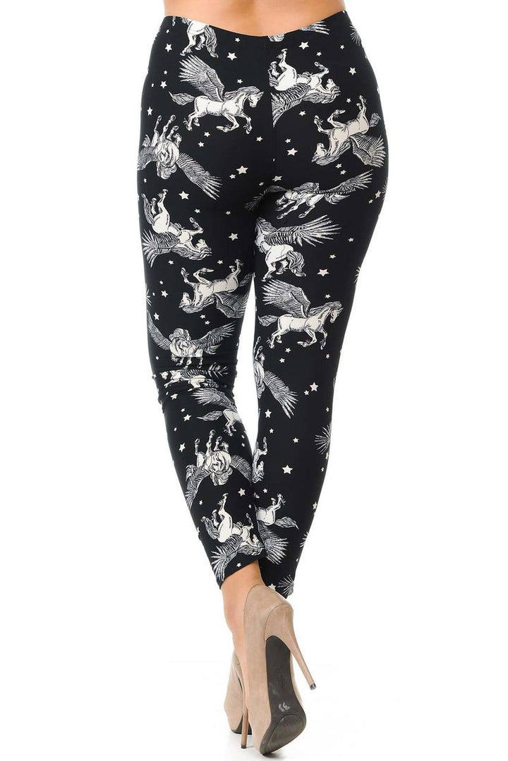 Wholesale Buttery Smooth Magical Pegasus Plus Size Leggings - 3X-5X