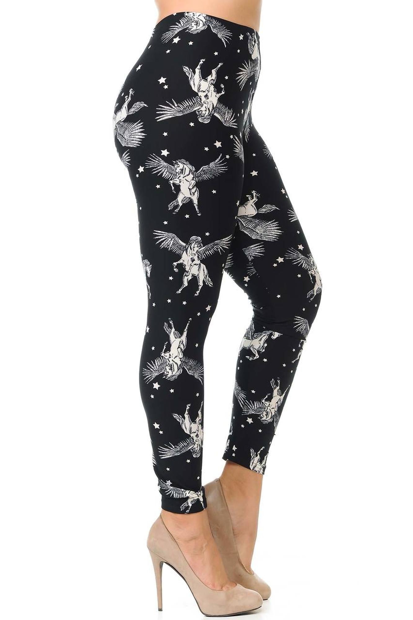 Wholesale Buttery Smooth Magical Pegasus Plus Size Leggings - 3X-5X