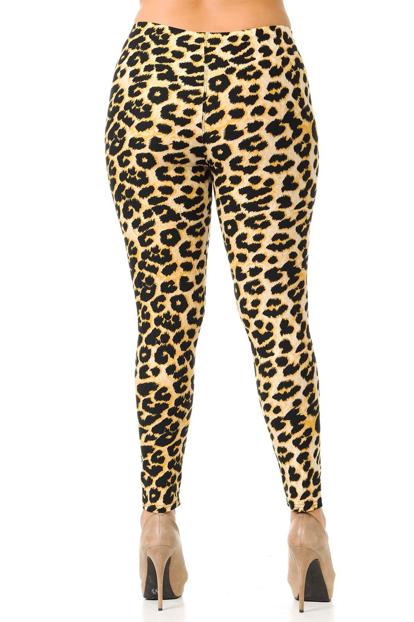 Wholesale Buttery Smooth Desert Leopard Plus Size Leggings - 3X-5X