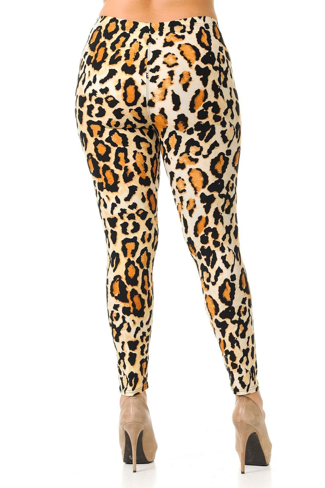 Wholesale Buttery Smooth Brazilian Leopard Plus Size Leggings - 3X-5X