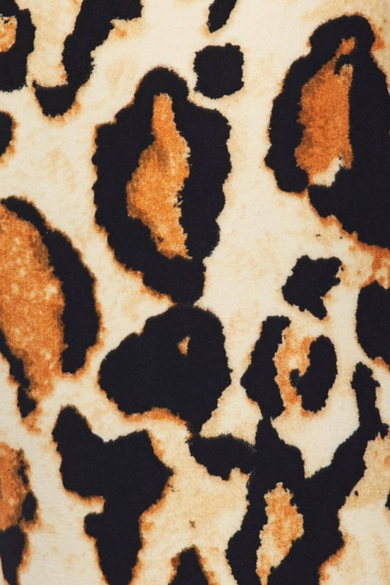 Wholesale Buttery Smooth Brazilian Leopard Plus Size Leggings - 3X-5X