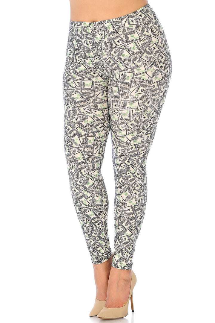 Wholesale Buttery Smooth Money Plus Size Leggings - 3X-5X