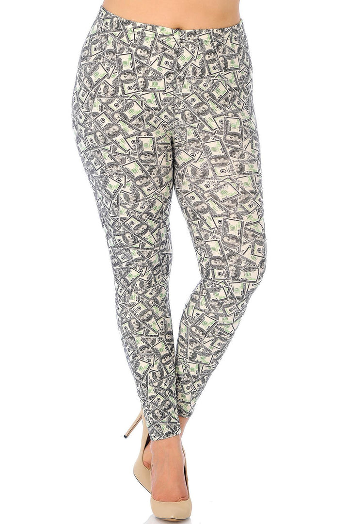 Wholesale Buttery Smooth Money Plus Size Leggings - 3X-5X