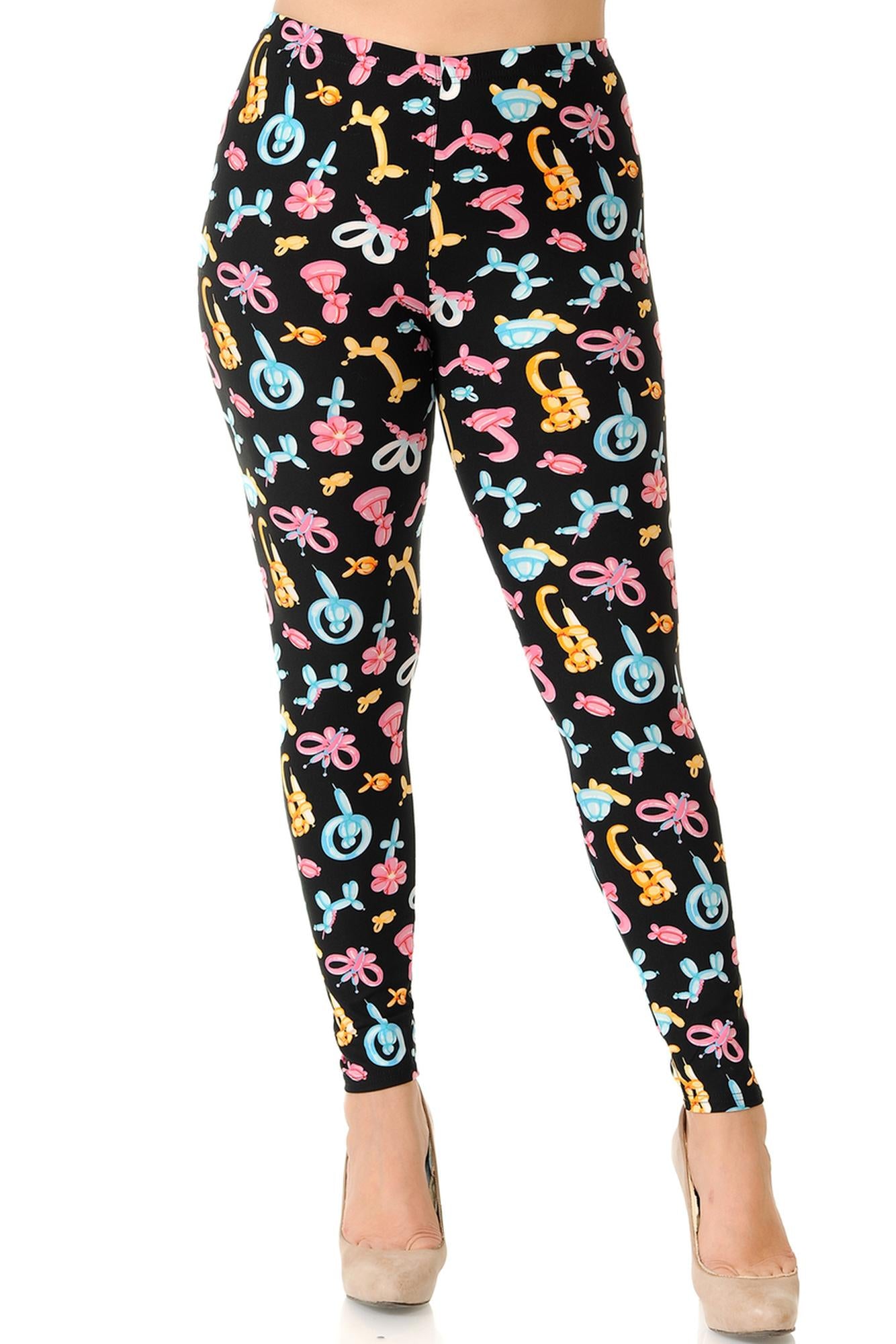 Wholesale Buttery Smooth  Animal Balloon Plus Size Leggings - 3X-5X