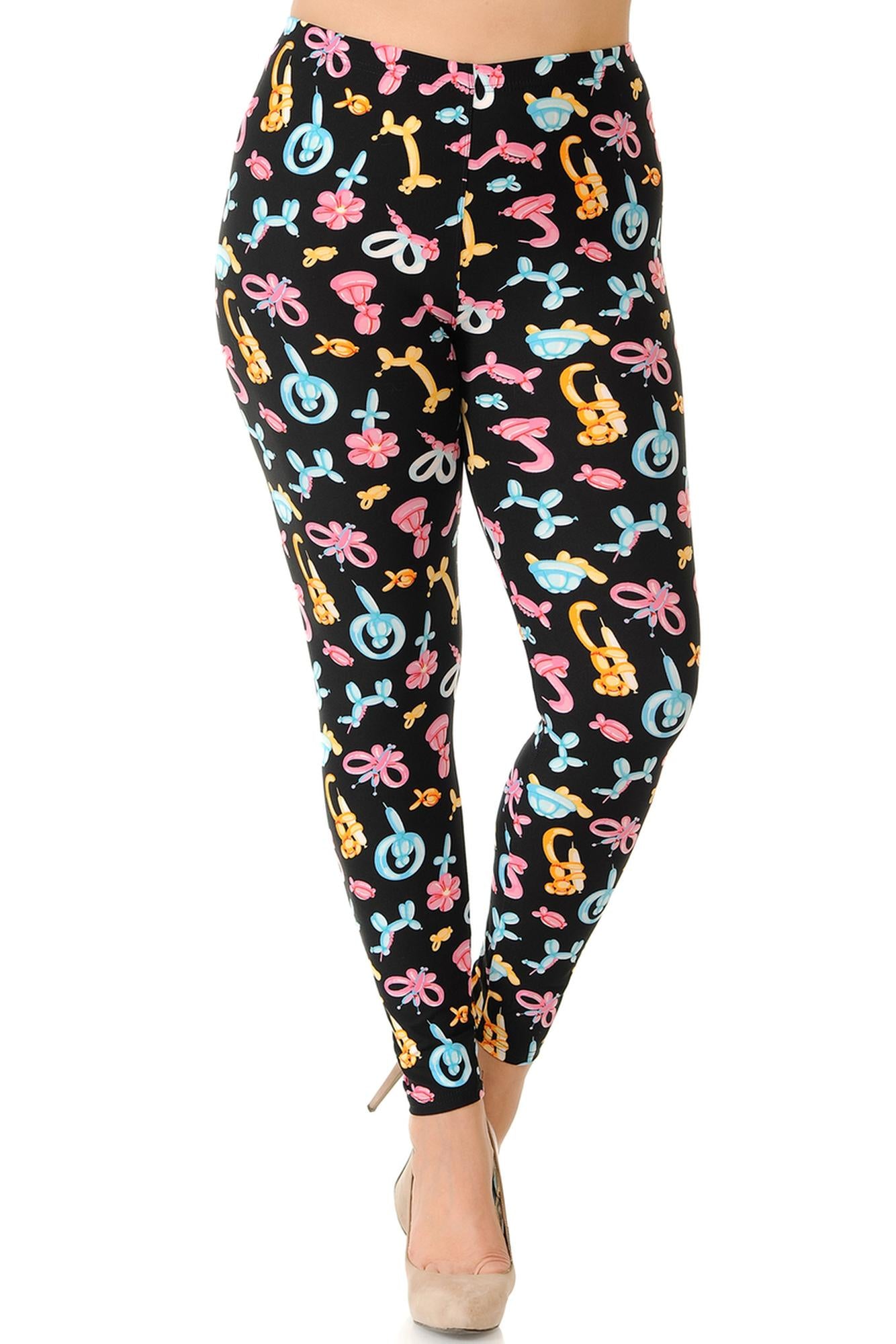 Wholesale Buttery Smooth  Animal Balloon Plus Size Leggings - 3X-5X
