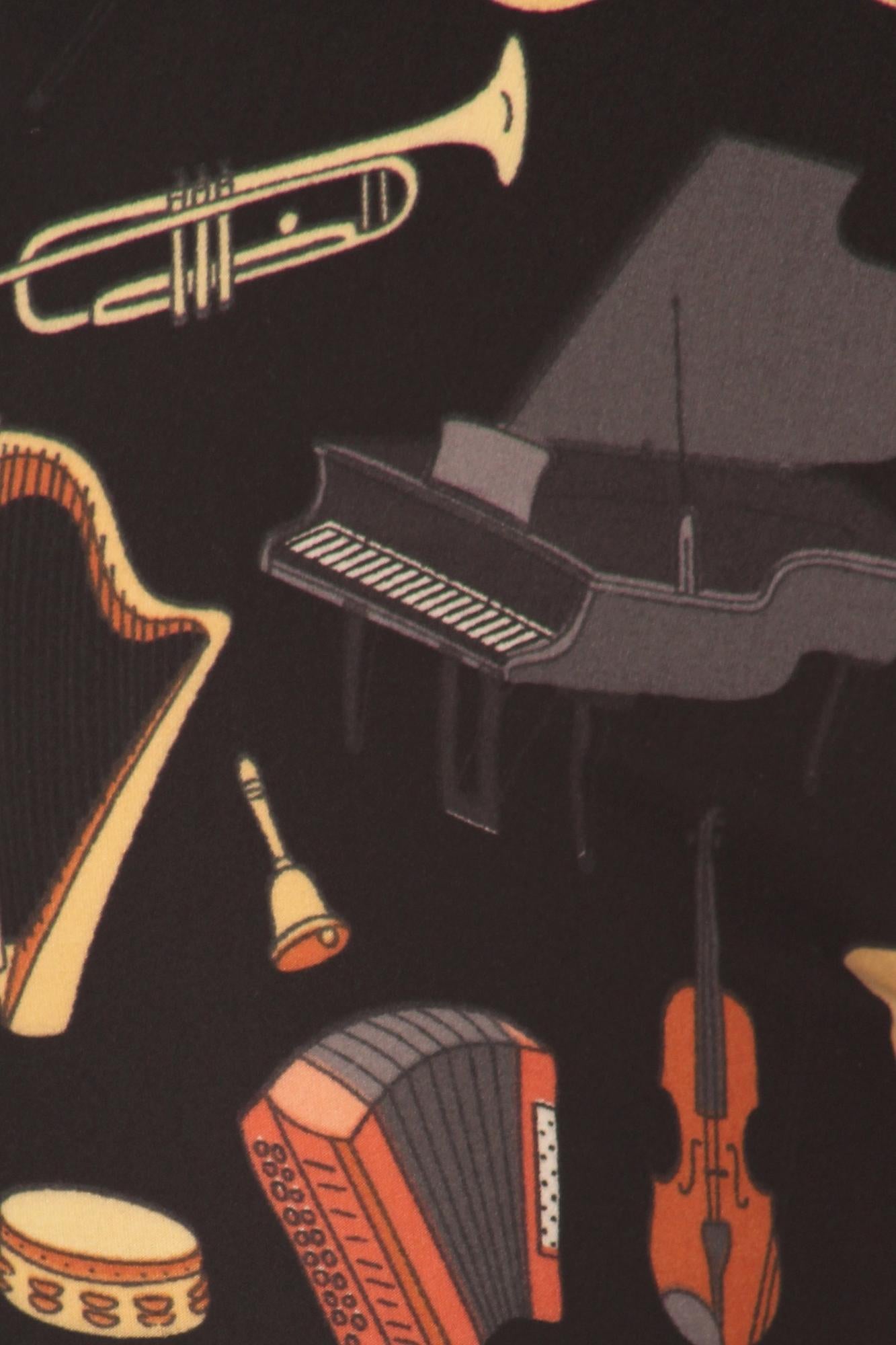 Wholesale Buttery Smooth Musical Instrument Extra Plus Size Leggings - 3X-5X