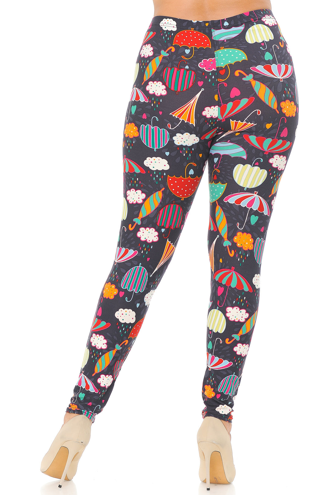 Wholesale Buttery Smooth Vintage Umbrella Extra  Plus Size Leggings - 3X-5X
