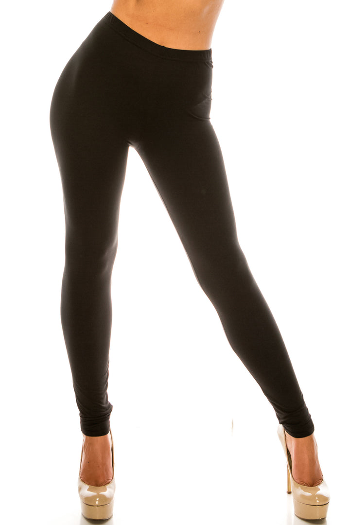 Wholesale Buttery Smooth Basic Solid Extra Plus Size Leggings - 3X-5X - USA Fashion