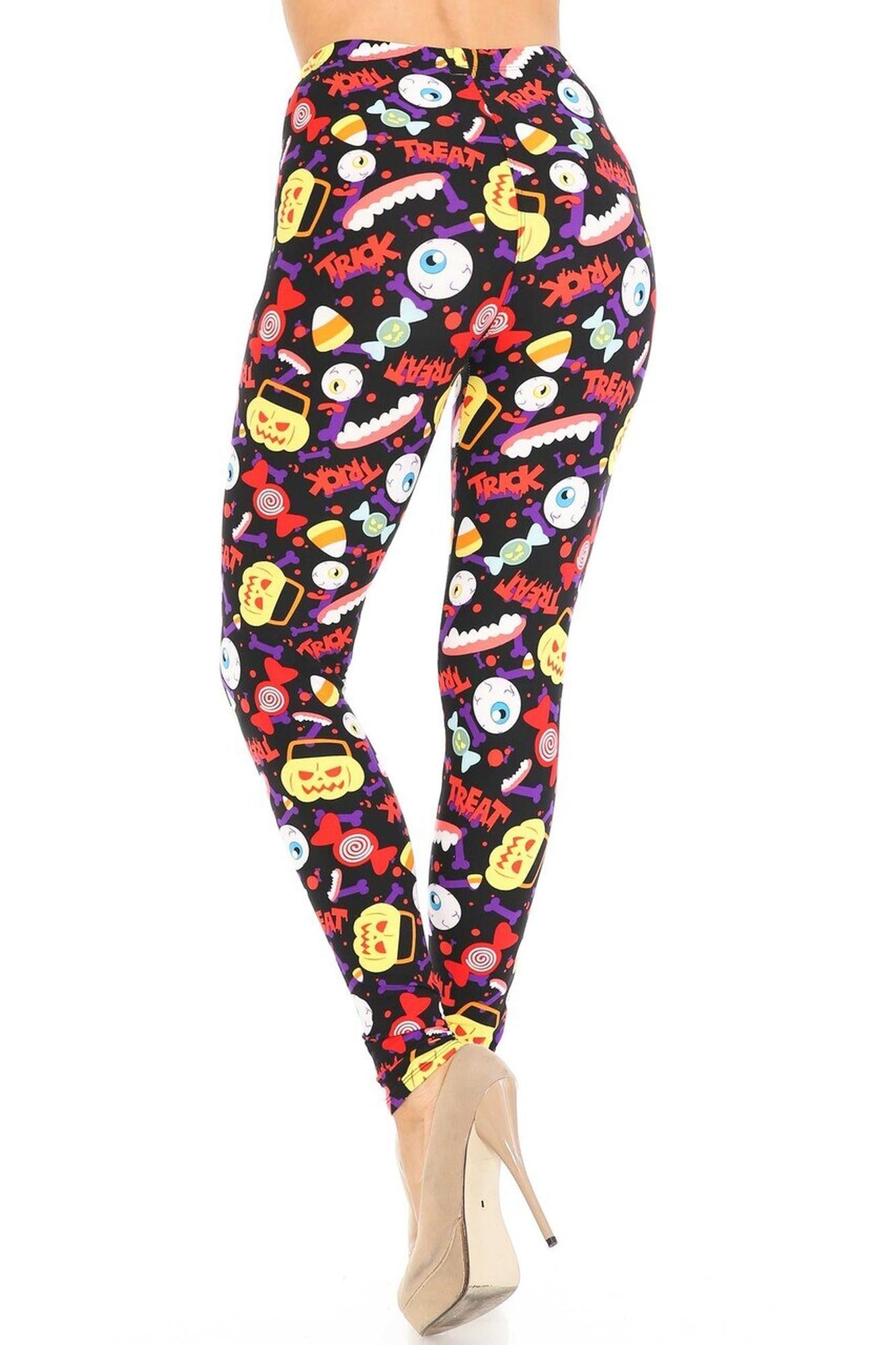 Wholesale Buttery Smooth Trick or Treat Extra Plus Size Leggings - 3X-5X