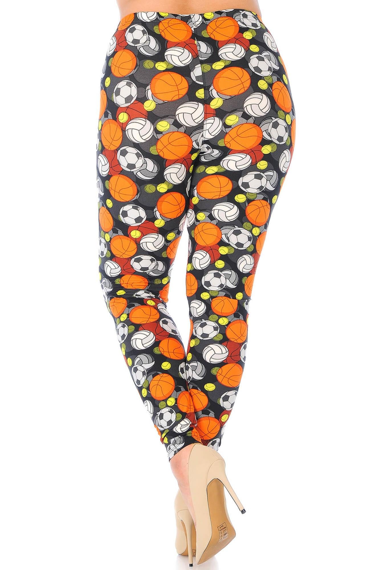 Wholesale Buttery Smooth Sports Ball Extra Plus Size Leggings - 3X-5X