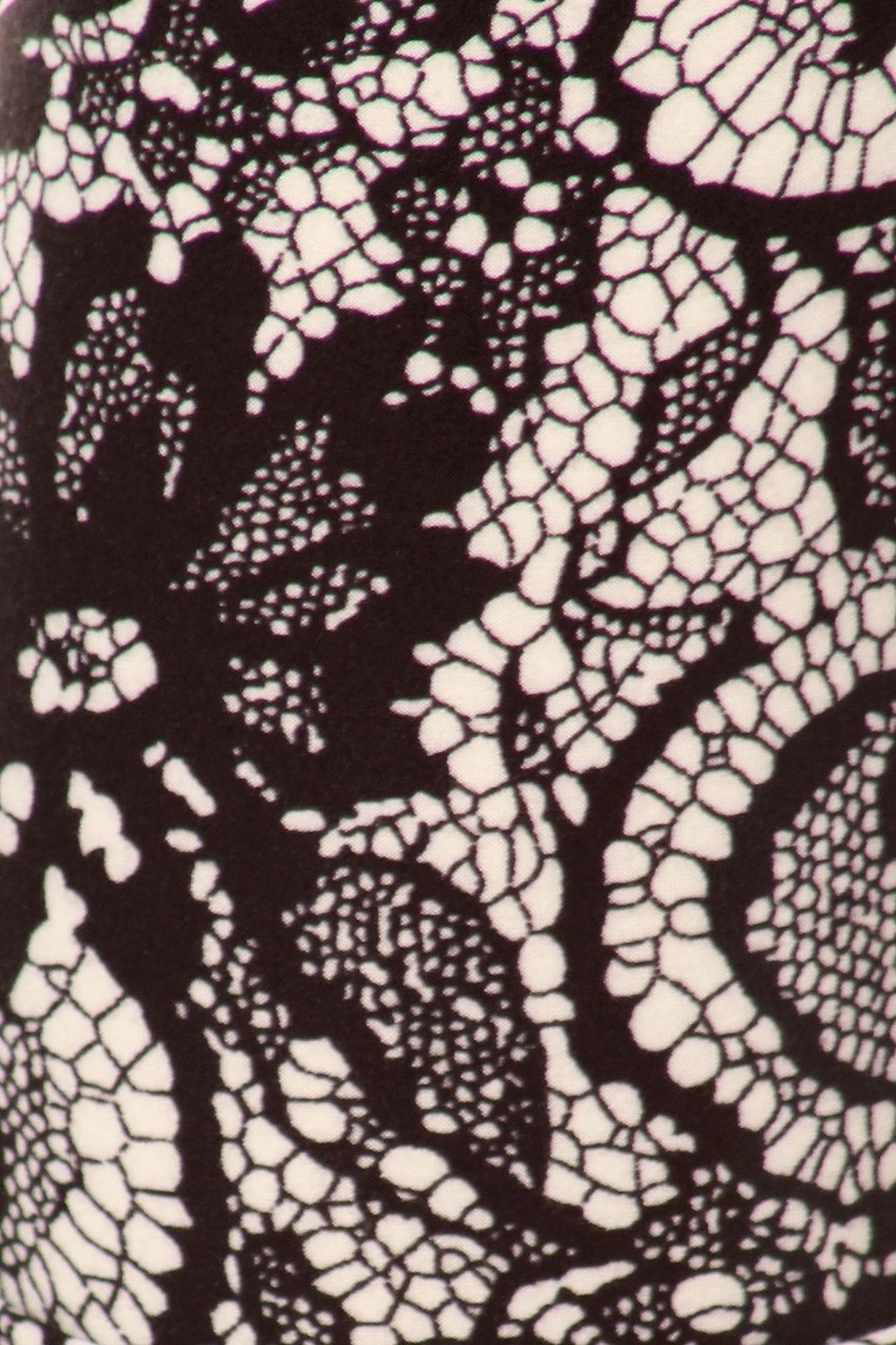 Wholesale Buttery Smooth Sassy Lace Print Extra Plus Size Leggings - 3X-5X