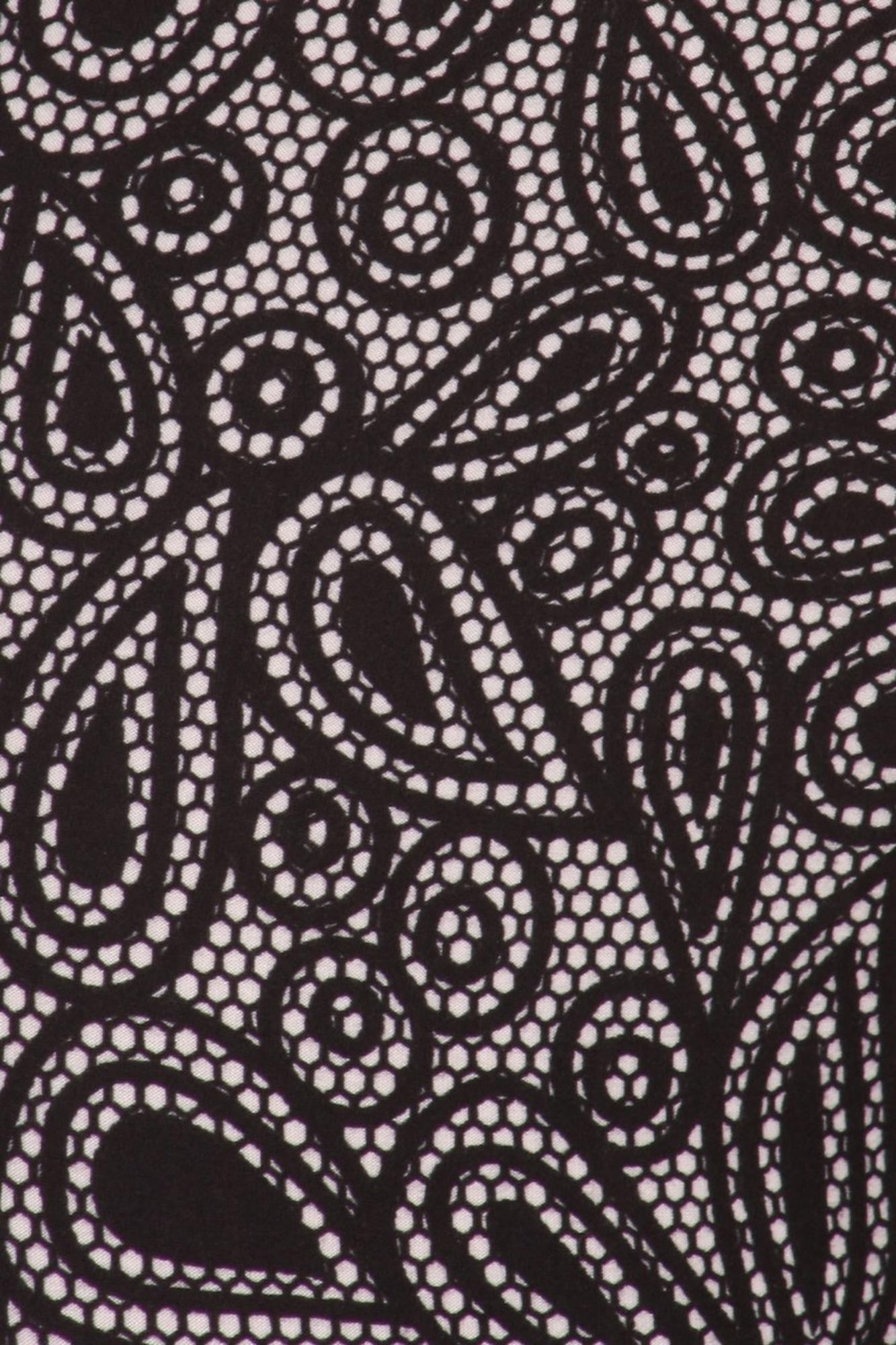 Wholesale Buttery Smooth Netted Petal Extra Plus Size Leggings - 3X-5X