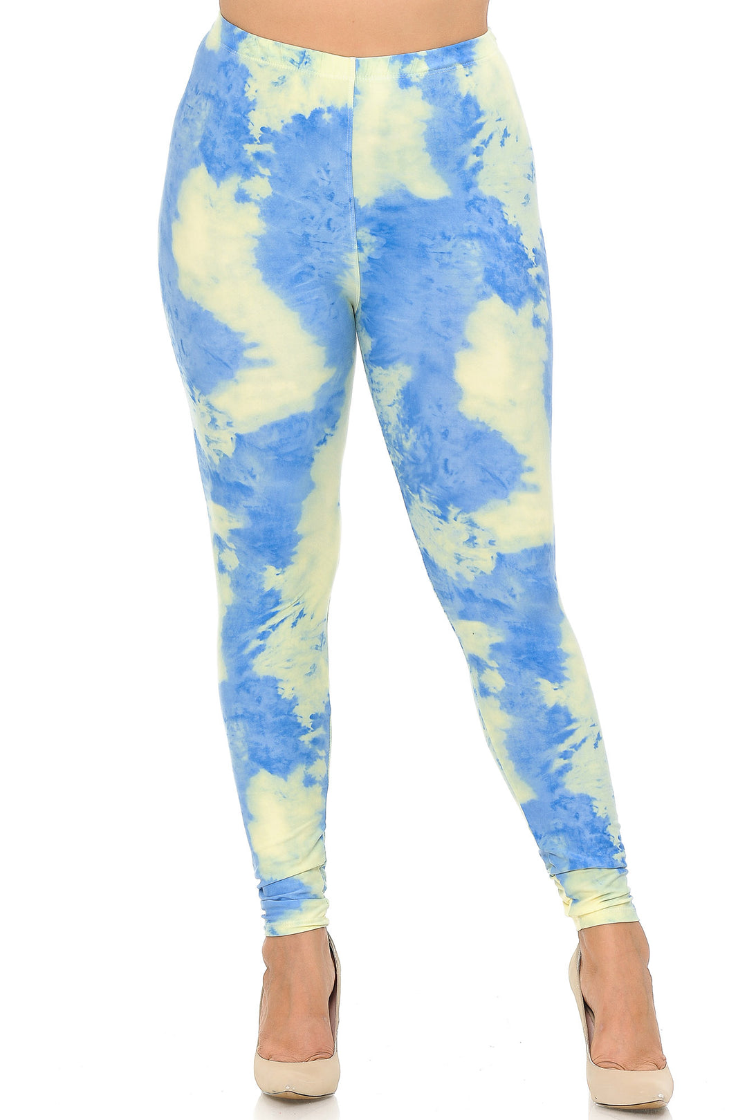 Wholesale Buttery Smooth Pastel Tie Dye Extra Plus Size Leggings - 3X-5X - EEVEE