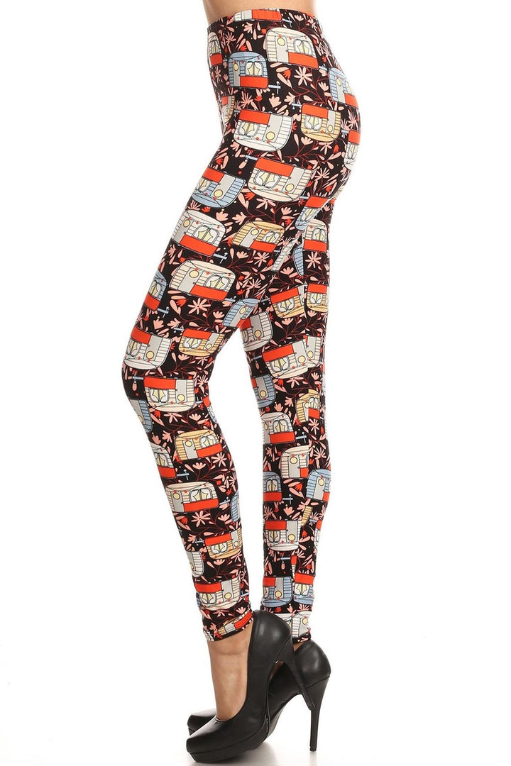 Wholesale Buttery Smooth Summer Campers Plus Size Leggings - 3X-5X