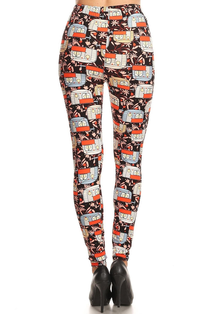 Wholesale Buttery Smooth Summer Campers Plus Size Leggings - 3X-5X