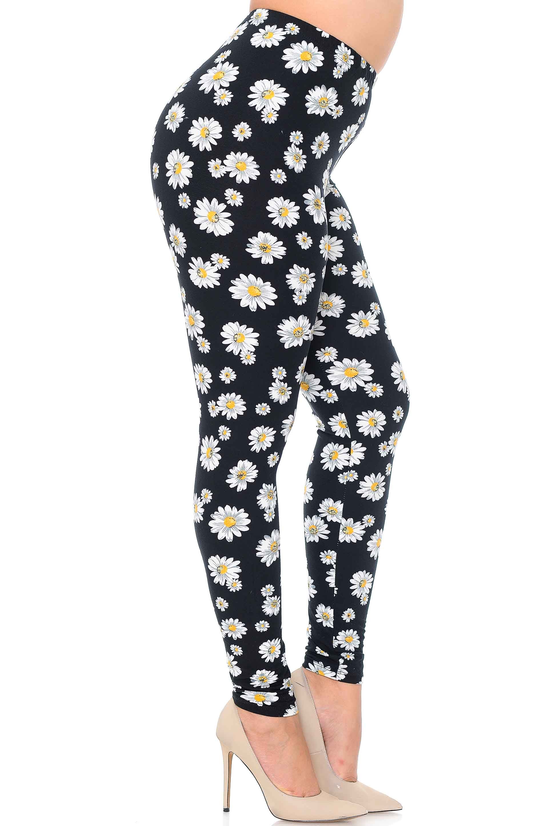 Wholesale Buttery Smooth Daisy Extra Plus Size Leggings - 3X-5X