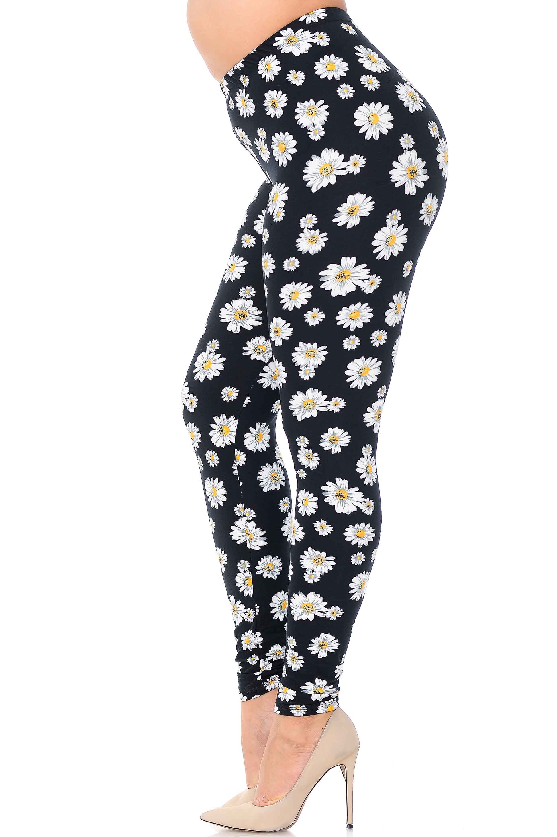 Wholesale Buttery Smooth Daisy Extra Plus Size Leggings - 3X-5X