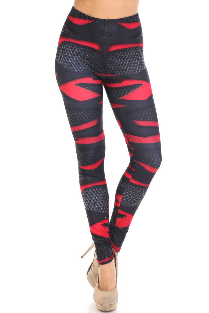 Wholesale Creamy Soft Cascading 3D Sport Wrap Extra Plus Size Leggings - 3X-5X - USA Fashion