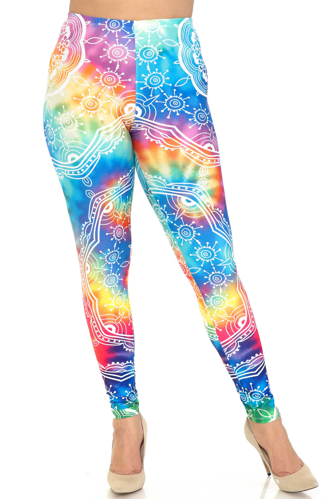 Wholesale Creamy Soft California Tie Dye Extra Plus Size Leggings - 3X-5X - By USA Fashion