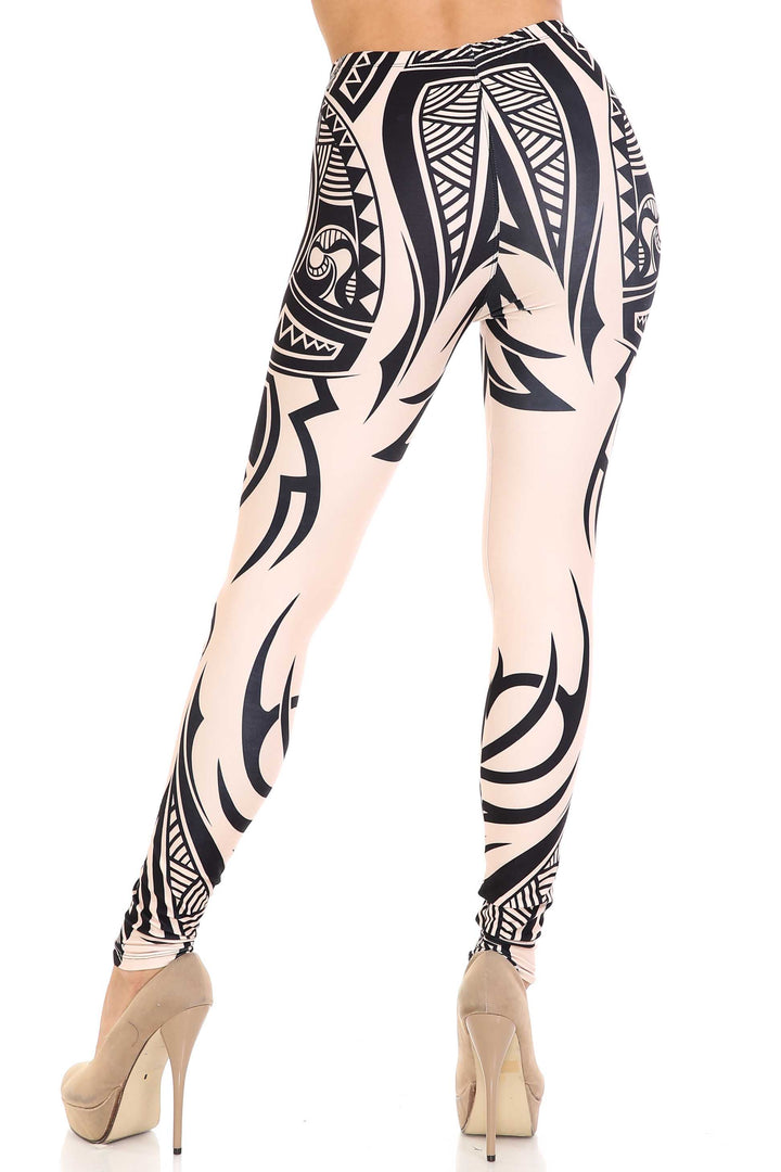 Wholesale Creamy Soft Celestial Tribal Extra Plus Size Leggings - 3X-5X - USA Fashion