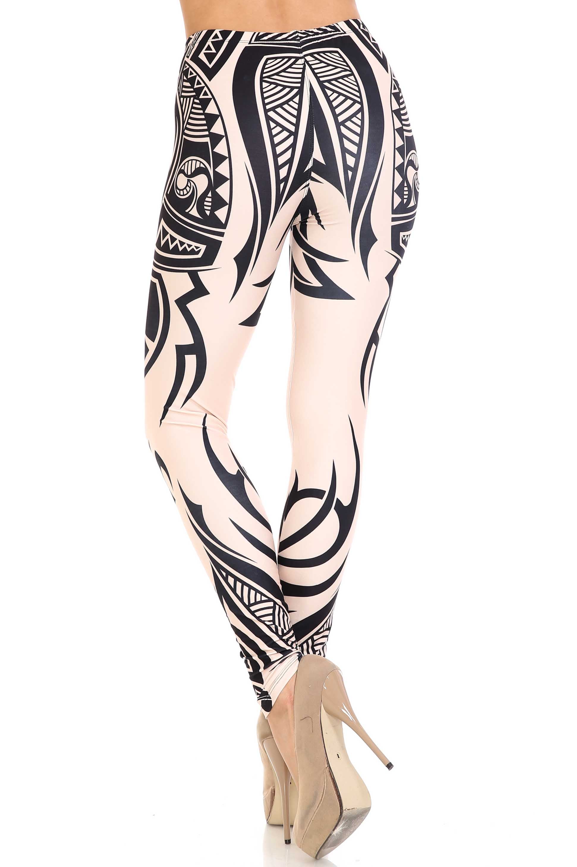 Wholesale Creamy Soft Celestial Tribal Extra Plus Size Leggings - 3X-5X - USA Fashion